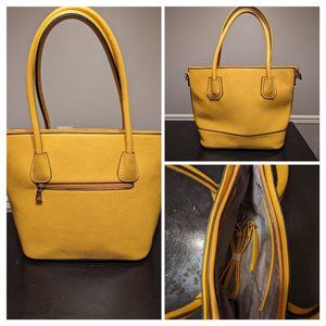 Yellow Purse Tote Hand Bag NWOT